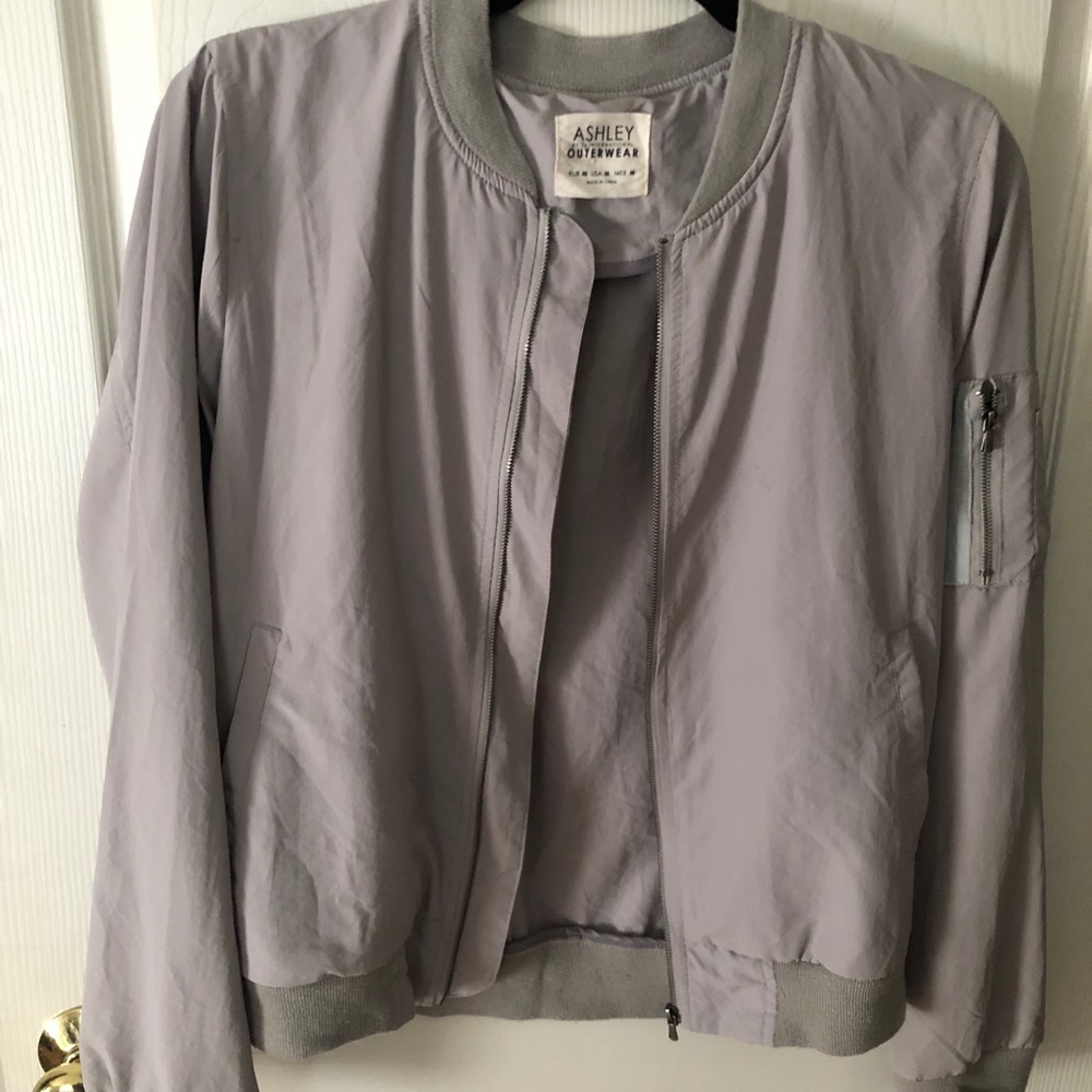 Grey Bomber Jacket